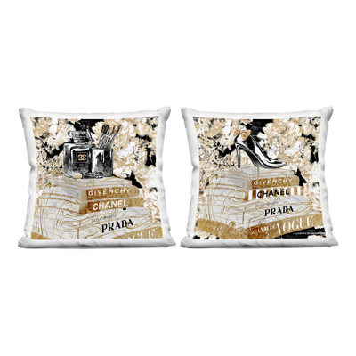 Coussin Glam Fashion Book Stacks Perfume Heel