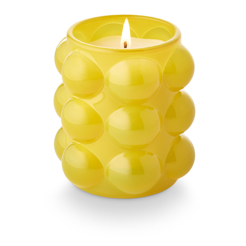 Verre à bulles en chêne Oleander, Jaune