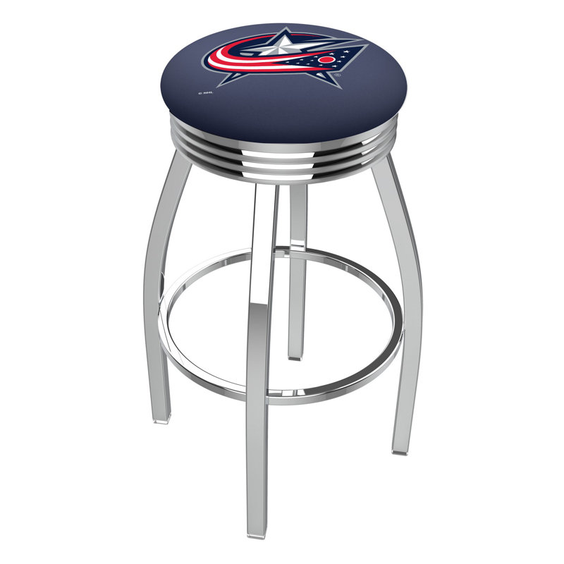 NHL Swivel Bar Stool, Columbus Blue Jackets, Counter Stool (25" Seat Height)