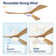 52" Ceiling Fan With Lights Remote Control, DC Motor Ceiling Fans 6 Speed Levels For Patio Living Room