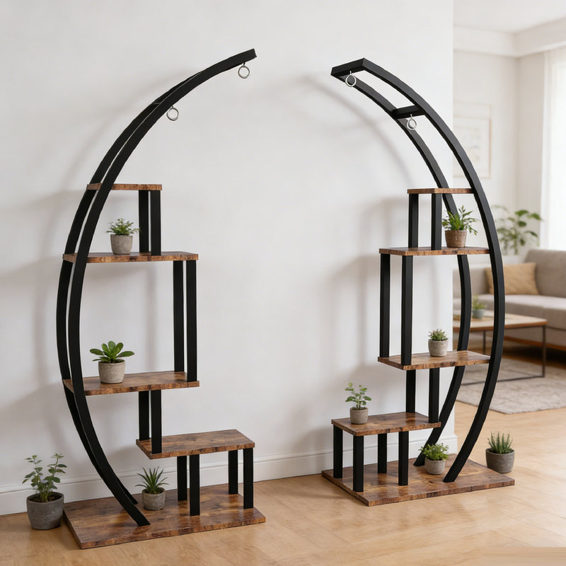 Iron 5 Tier Plant Stand Set of 2