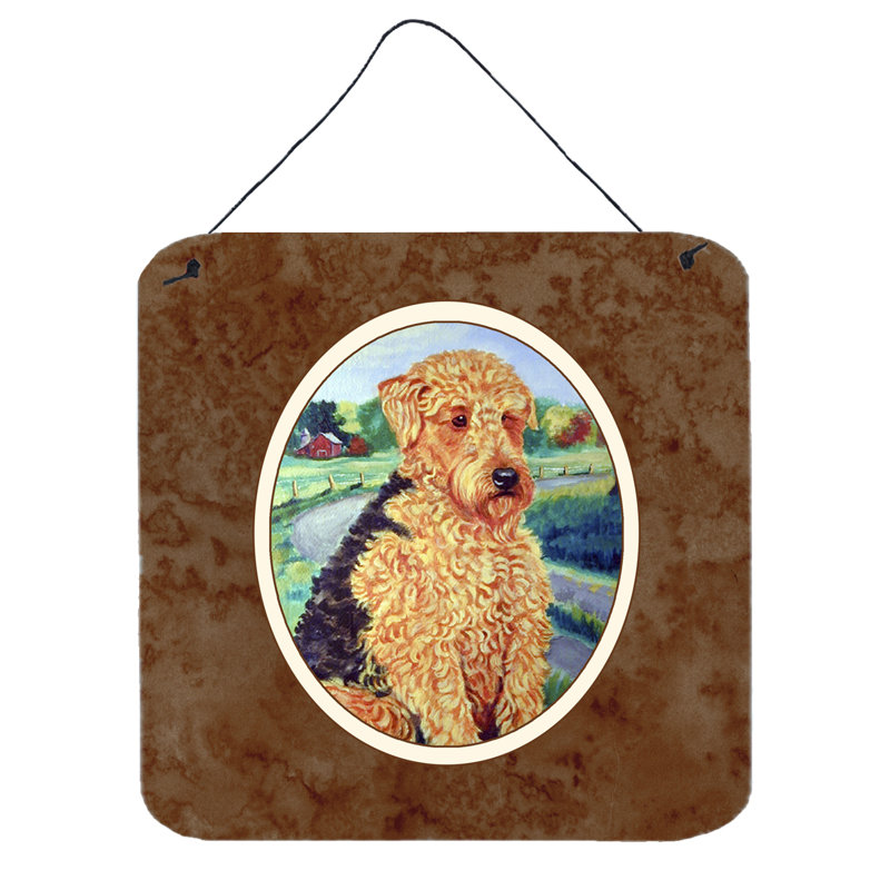 Décoration murale terrier airedale