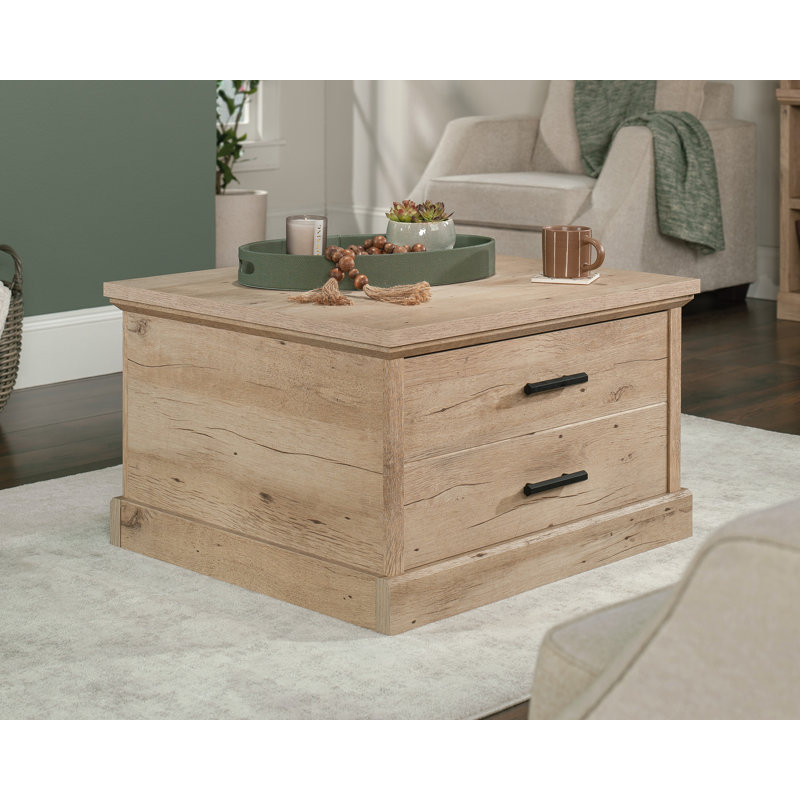 Table basse avec rangement Gilud, Chêne avec apprêt