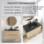 36'' Particle Board Wall-Mounted Bathroom Vanity With Top In Evita Oak