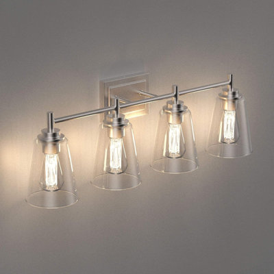 Luminaire de meuble-lavabo 4 lumières sur miroir