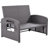 Outdoor metal frame rattan weave daybed-1303728946