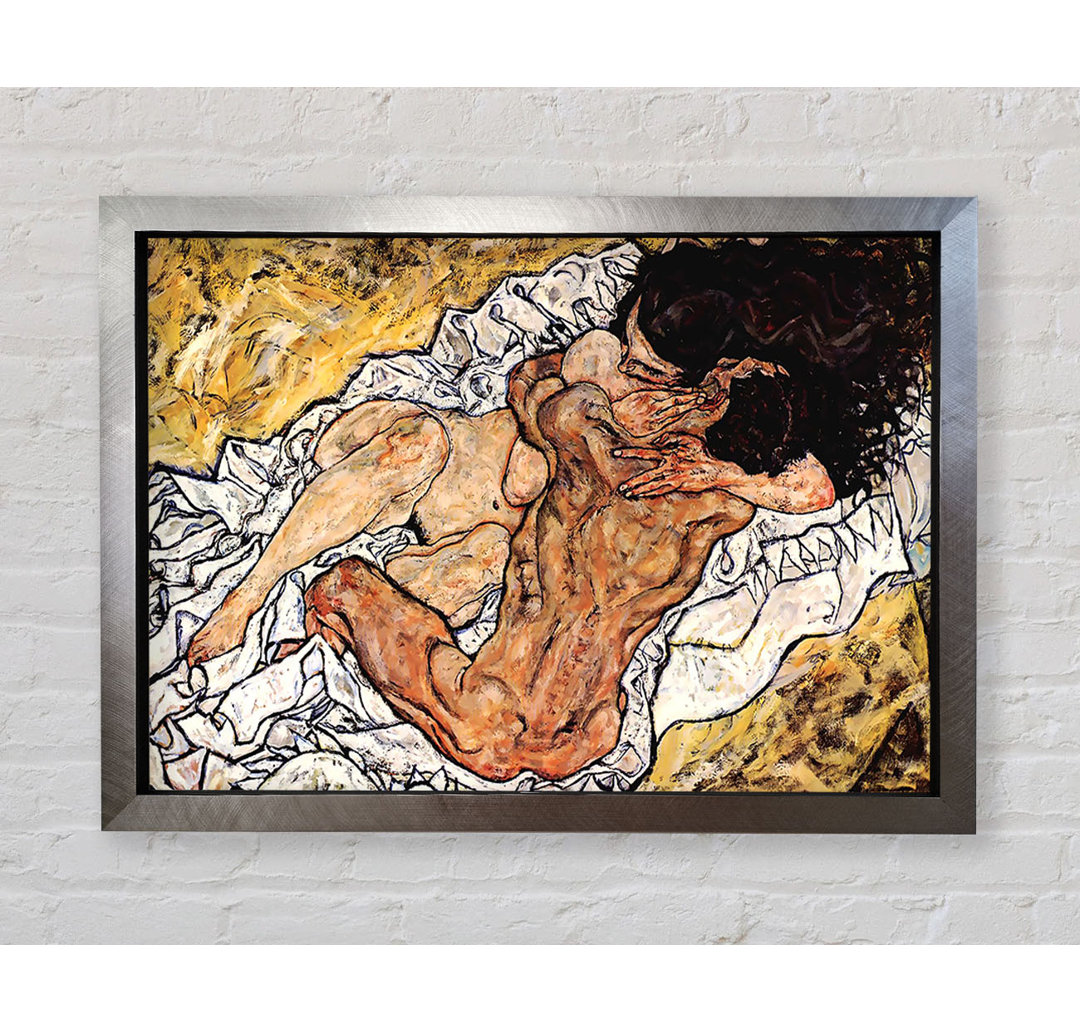 Die Umarmung von Egon Schiele - Einzelne Bilderrahmen Kunstdrucke