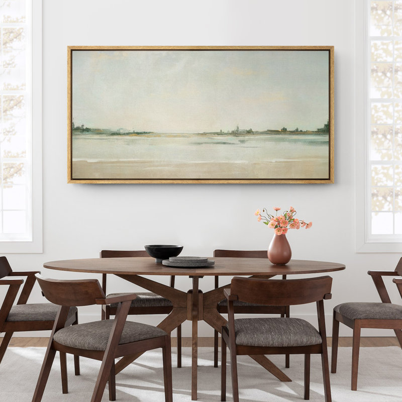 Grande impression sur toile encadrée, impression de paysage abstrait pour la décoration intérieure moderne, Naturel