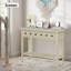 Console avec tiroirs, pieds en bois d'hévéa, idéale pour les entrées et les salons-1234294575