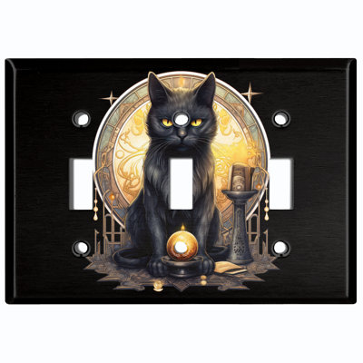 Plaque murale standard à 3 interrupteurs à bascule Halloween