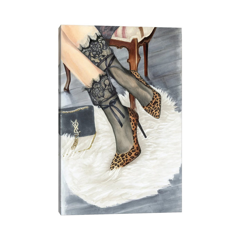 Glamor by OLena Art - Painting on Canvas, Wrapped Canvas, 20.32 cm H x 30.48 cm W