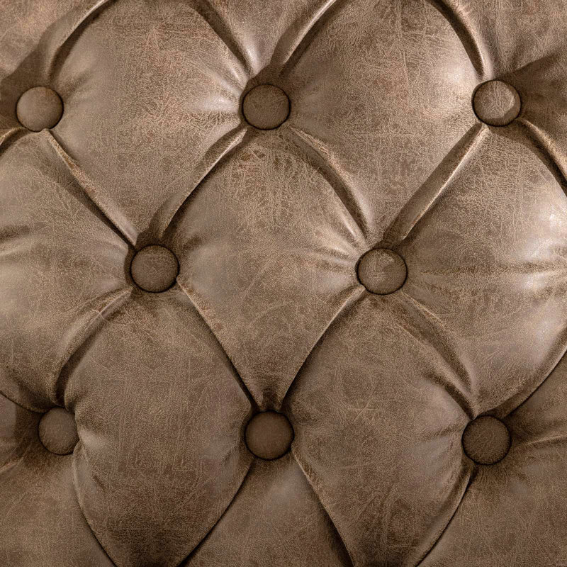 Chaise en cuir massif, Brun