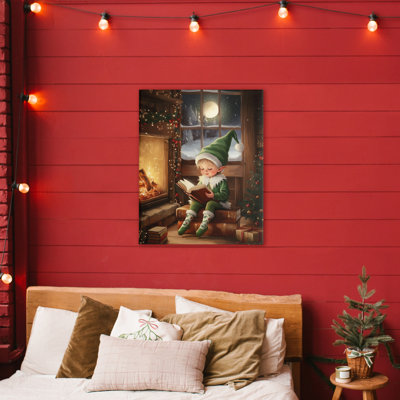 «Reading Elf» par Fireplace Canvas, conception par Arlington Prints