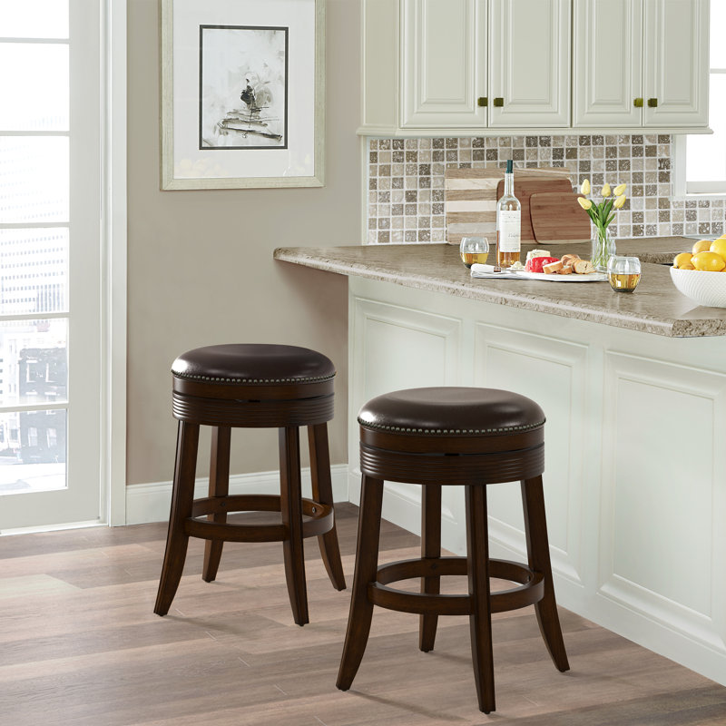 Tabouret de bar et de comptoir pivotant Hayriye, Tabouret de comptoir (assise de 26 po de hauteur)