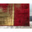 Tapis contemporain Trejo couleur vin carré-1469208192