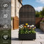 Boîte à fleurs en métal avec treillis et roues Oaklyn-1689053339-1691976051