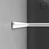 1 in D x 2-3/8 in W x 78-3/4 in L Primed White Plain Flexible Polyurethane Panel Moulding