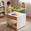 Table lumineuse Montessori pour enfants avec DEL 3 couleurs, tableau de construction, rangement pour jouets, table d'activités sensorielles à 2 hauteurs pour la maternelle, la garderie et la salle de jeux