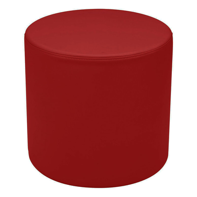 Pro Series Upholstered Round Ottoman 18" Height, Crimson