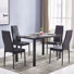4 - Person Dining Table Set Tempered Glass & Iron