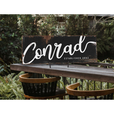Rustic  Sign Family Name Personalized on Canvas
