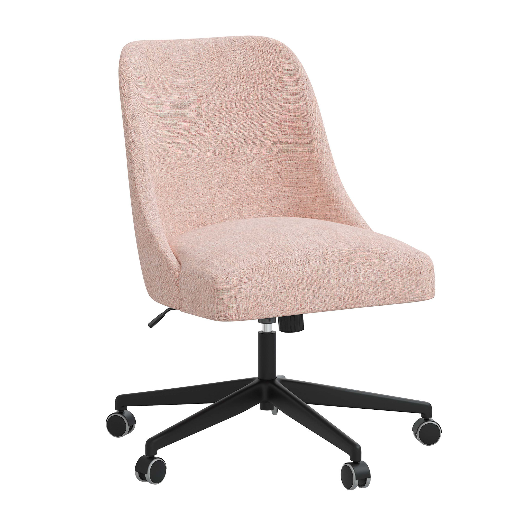 Acosta Swivel Office Chair, Zuma Rosequartz Textured Linen