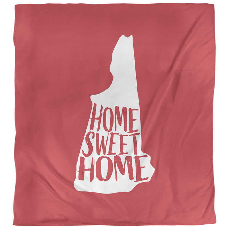 Housse de couette home new hampshire, Microfibre, Housse de couette pour lit simple, Rouge