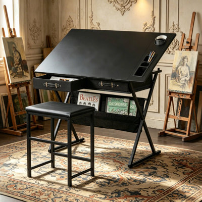 Yumisani Drawing Desk with Stool