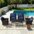 5-Piece Patio Rattan Wicker Rocker Conversation Set, Outdoor Furniture with Thick Cushions, 2 Rocker Chairs, 3 Stationary Chairs, Coffee Table & Side Table, Weather Resistant for Backyard, Porch & Poolside-1225472911