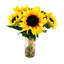 Sunflower Floral Arrangement in Mason Jar