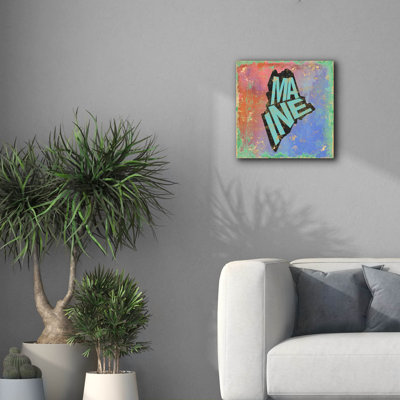 "Maine" par Art Licensing Studio, art épique Graffiti, 18 po x 18 po