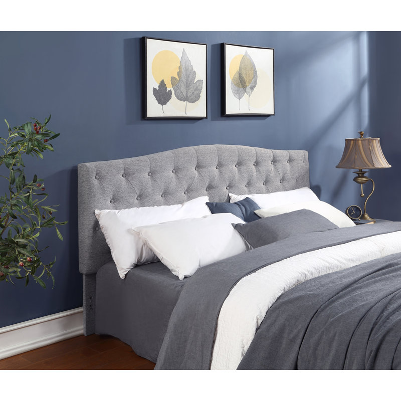 Tête de lit tapissier Gopika, Très grand, gris