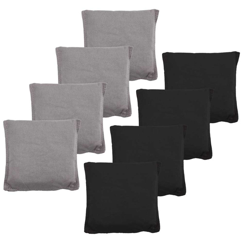 Taille réglementaire et poids des poufs cornhole pour jeu de société Cornhole, Gris / noir