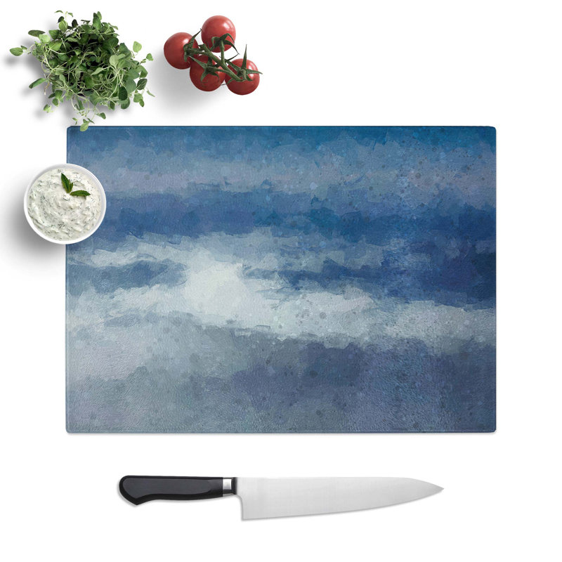 Glass Mist of Time in Abstract Chopping Board, 39 cm W x 28.5 cm L