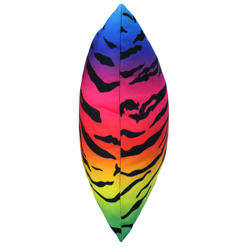 Animal Print Reversible Throw Pillow, Rainbow Gradient