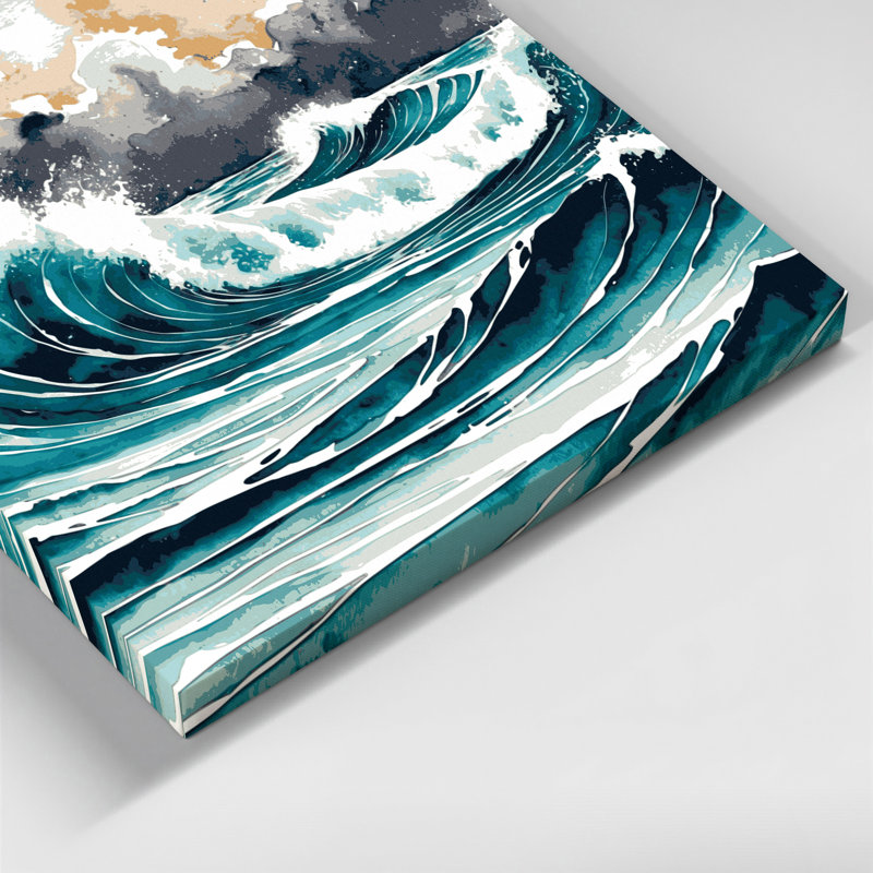 Art mural sur toile vert de la collection Coastal Ocean Estate, H 8 po x l 10 po