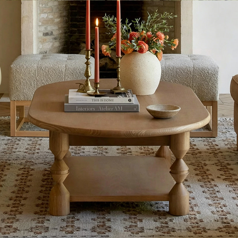 Table basse ovale de style américain rétro