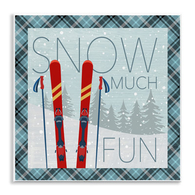 «Snow Beaucoup de plaisir avec art mural en toile à carreaux» par PDR, LLC.