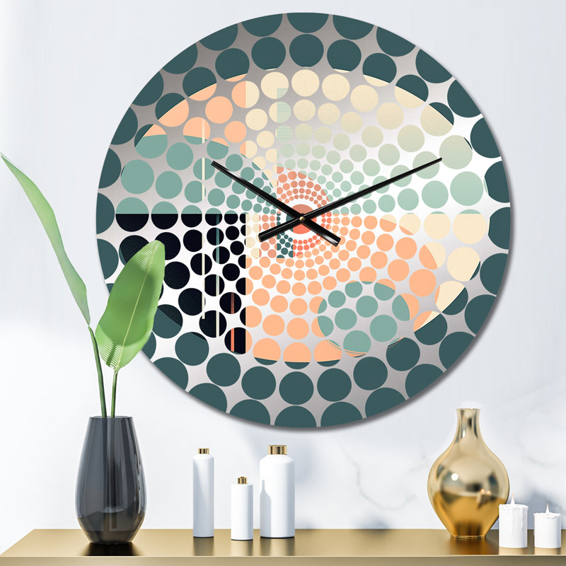 Yaqoub - Horloge murale géométrique abstraite, Médium