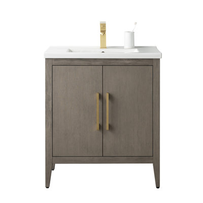 Single Bathroom Vanity with Ceramic Top