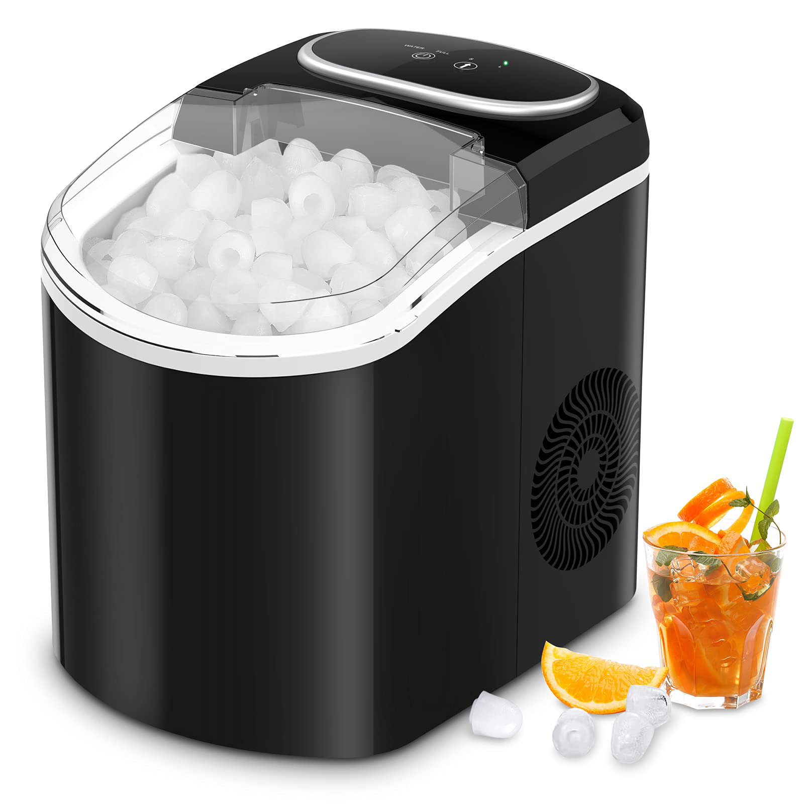 R.W.FLAME 44 Lb. lb. Daily Production Square Ice Cube Countertop Ice Maker