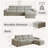 114.2'' Down-Filled Modular Sofa with Adjustable Recline Backrest and Storage Space-1504166363