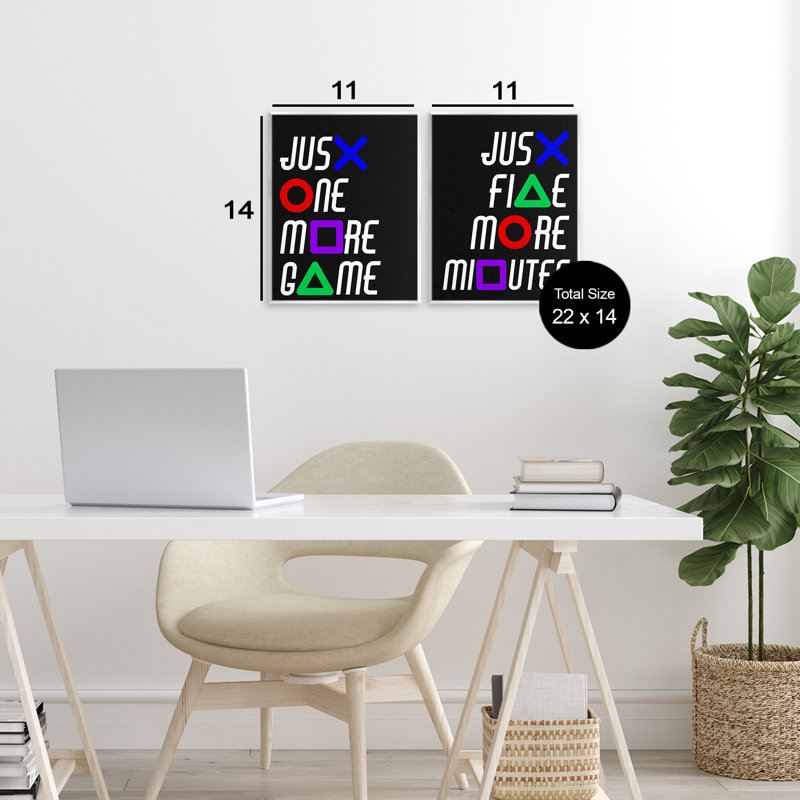 Ensemble de 2 plaques murales Gamer
