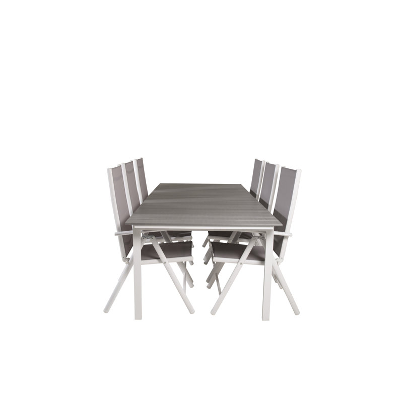 Faiyaz 6 - Person Patio Dining Set with Extendable Rectangular Table