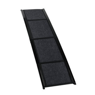 Portable Dog Ramp For Medium And Large Dogs, 65" Length, Non - Slip Surface, Four Fold Design, Easy To Store With Foldable, Suitable High Bed, Up 250lbs