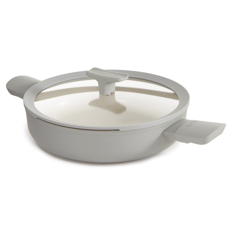 BergHOFF 3.1 Quarts Non-Stick Aluminum Saute Pan with Lid, Grey