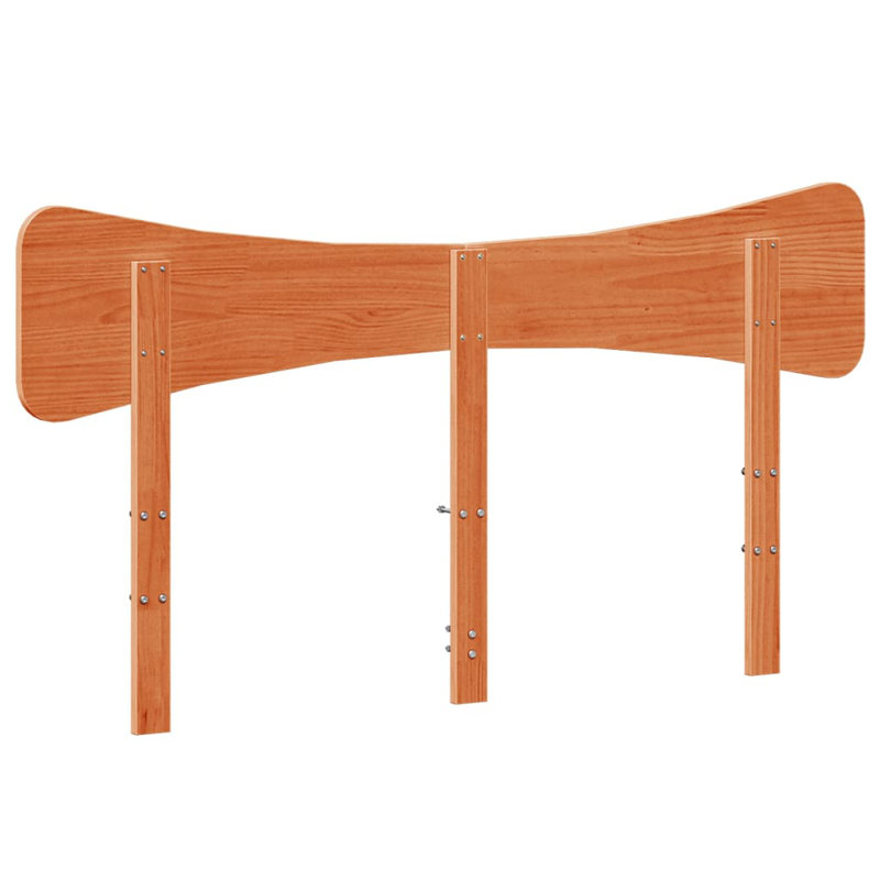 Meleka Solid Wood Headboard, Wax Brown, Double - 140 x 200 cm