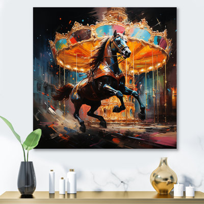Carousel Horses II - Carousel Print on Metal