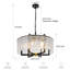 Lustre tambour 6 lumières à intensité variable 24 po Ithnan