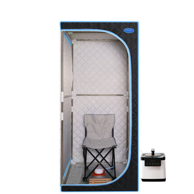 Full Size Detox Tent - Improve Blood Running 2M Power Cable Length Blue Binding For Home Therapy 150F Maximum Temperature 12.5 Inch Carton Width Black